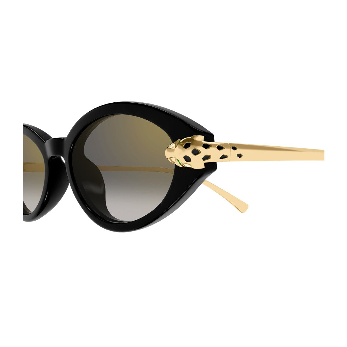Cartier Ct0634s Panthère De Sunglasses Gold Acetato/metallo