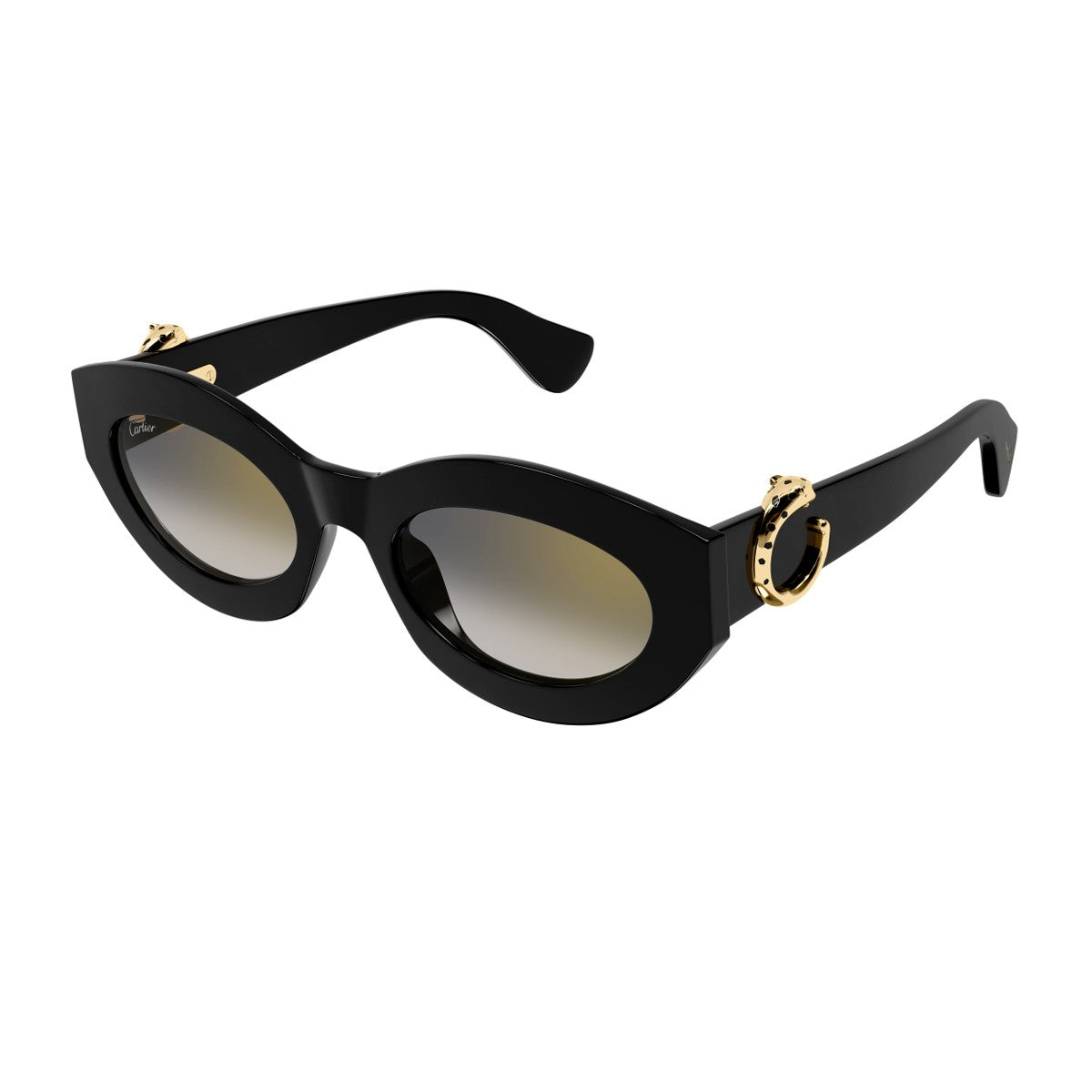 Cartier Ct0638s Panthère C De Sunglasses Black Acetato Riciclato