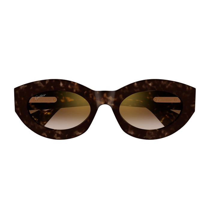 Cartier Ct0638s Panthère C De Sunglasses Havana Acetato Riciclato