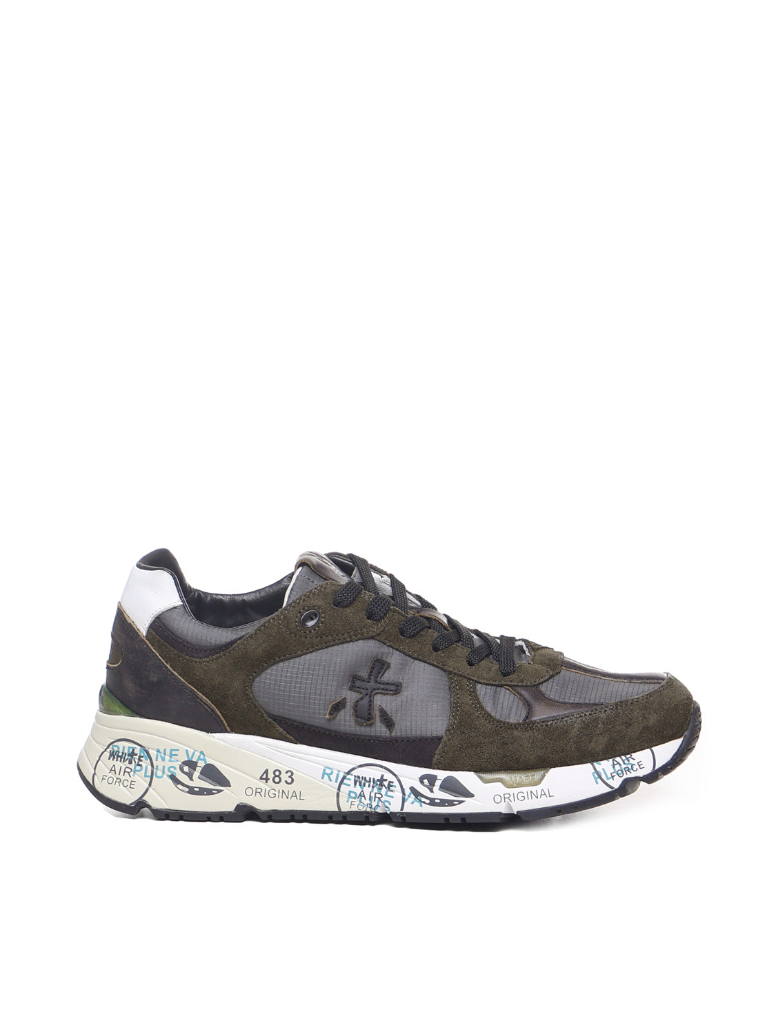 Premiata Sneakers Grey Pelle Poliammide
