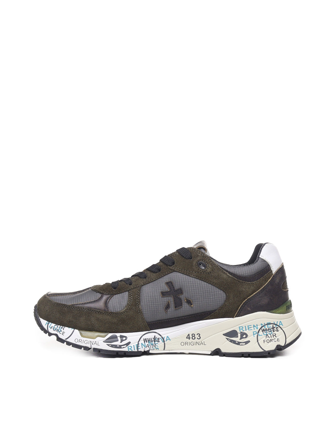 Premiata Sneakers Grey Pelle Poliammide