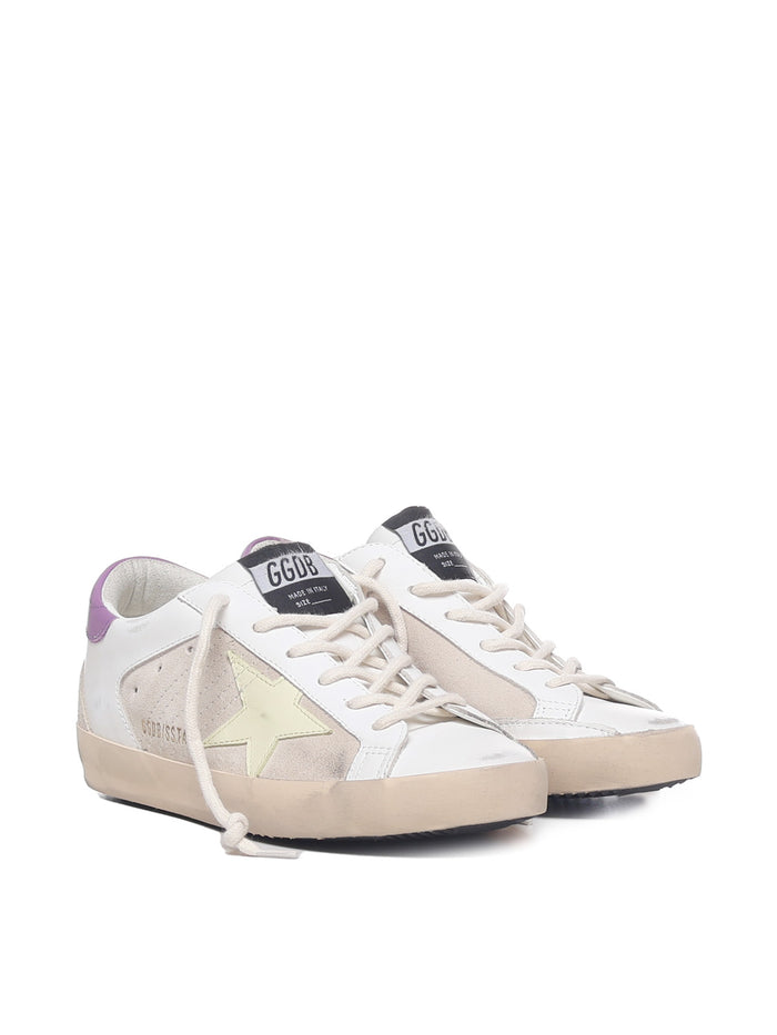 Golden Goose Sneakers Beige/white/ligh Yellow/violet Cow Leather