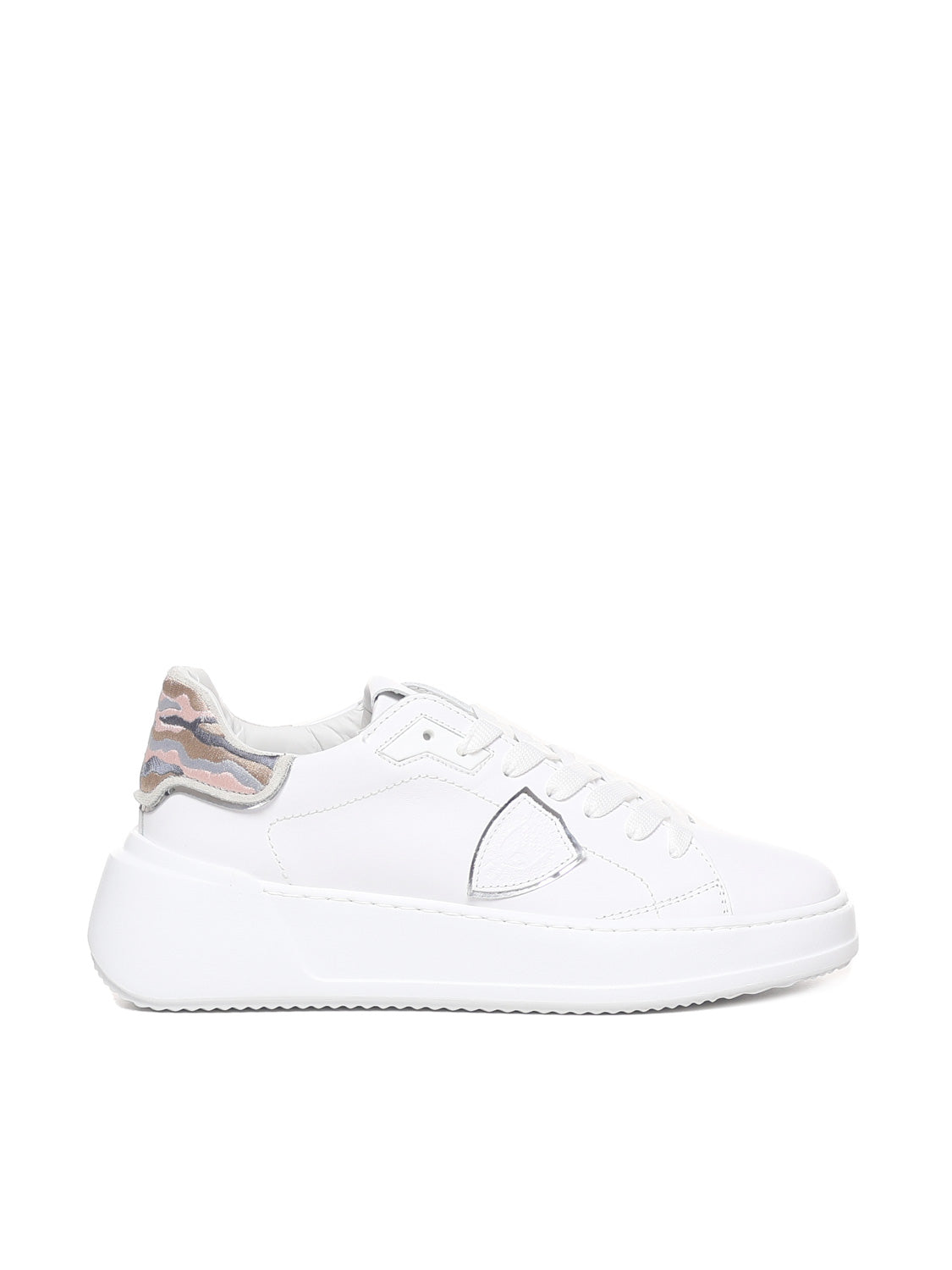 Philippe Model Sneakers White, Pink Camouflage Calfskin