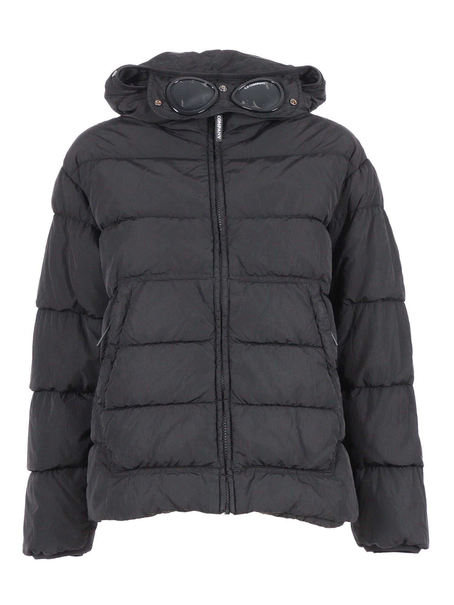 Down Jacket Black Polyamide Short Puffer