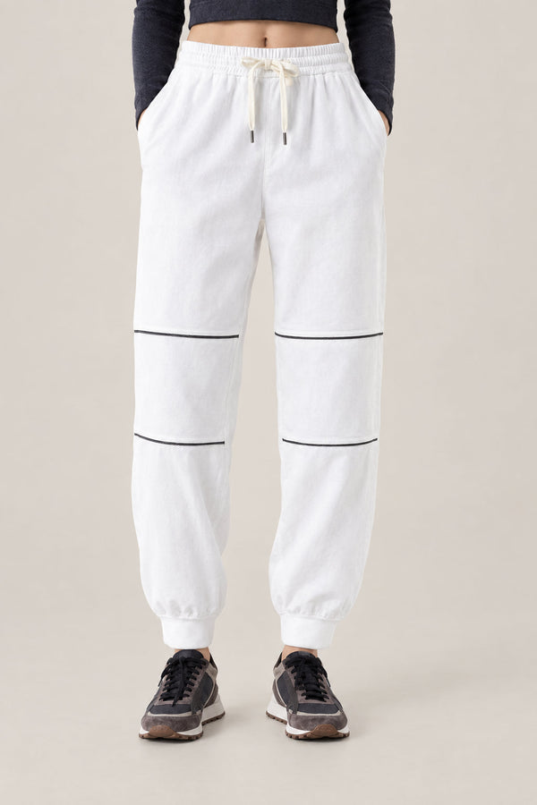Brunello Cucinelli Womens Off White Cotton Jogger Trousers