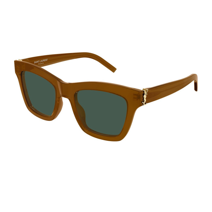 Saint Laurent Sl M156 Linea Monogram Brown Acetato Riciclato Sunglasses