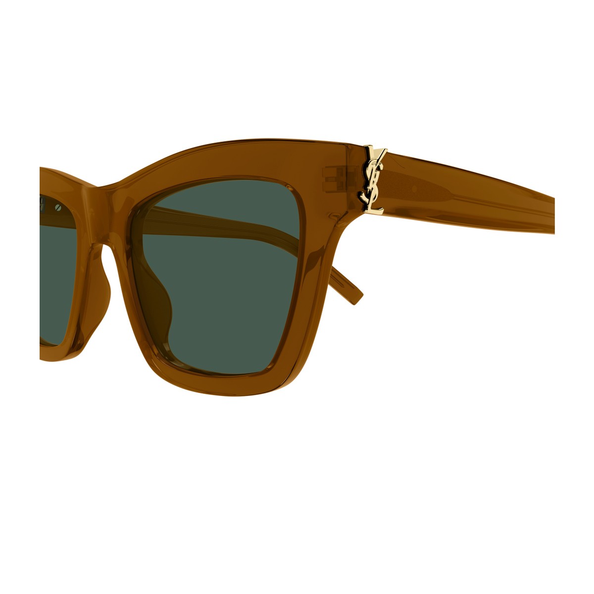 Saint Laurent Sl M156 Linea Monogram Brown Acetato Riciclato Sunglasses