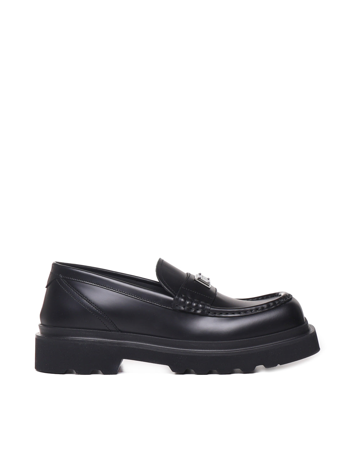 Dolce & Gabbana Flat Shoes Black Calfskin