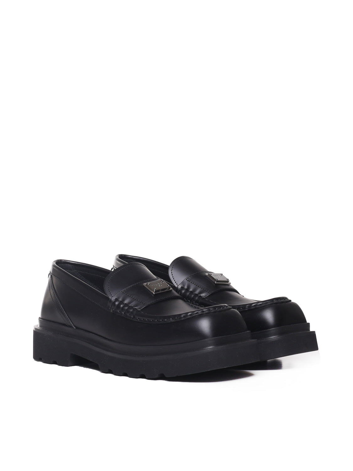 Dolce & Gabbana Flat Shoes Black Calfskin