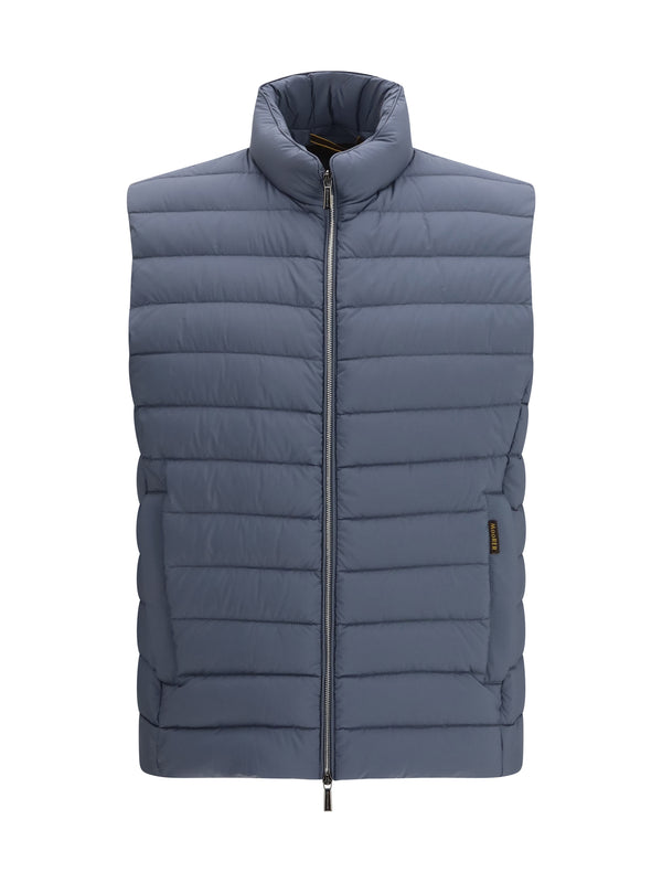 Moorer 95% Nylon gilet in blue