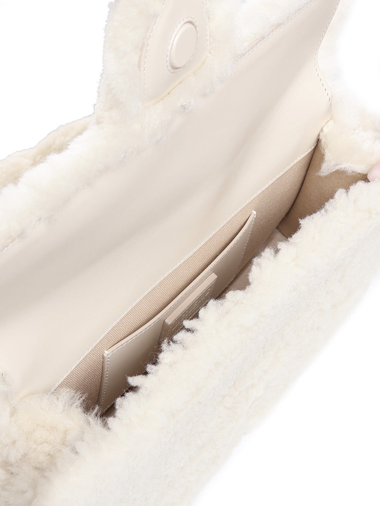 Jacquemus Bags White Shearling