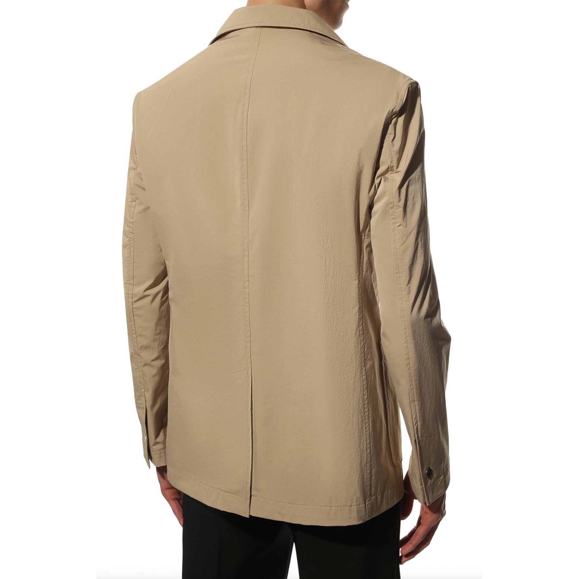 Double-Breasted Blazer Beige Elastane Polyamide