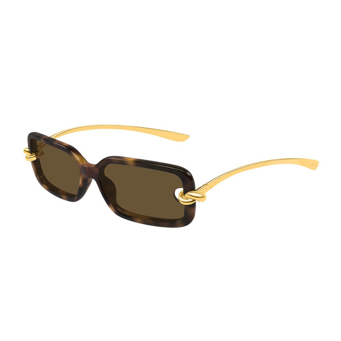 Bottega Veneta Bv1439s Linea Signature Icons Havana Bio-iniettato/metallo Sunglasses