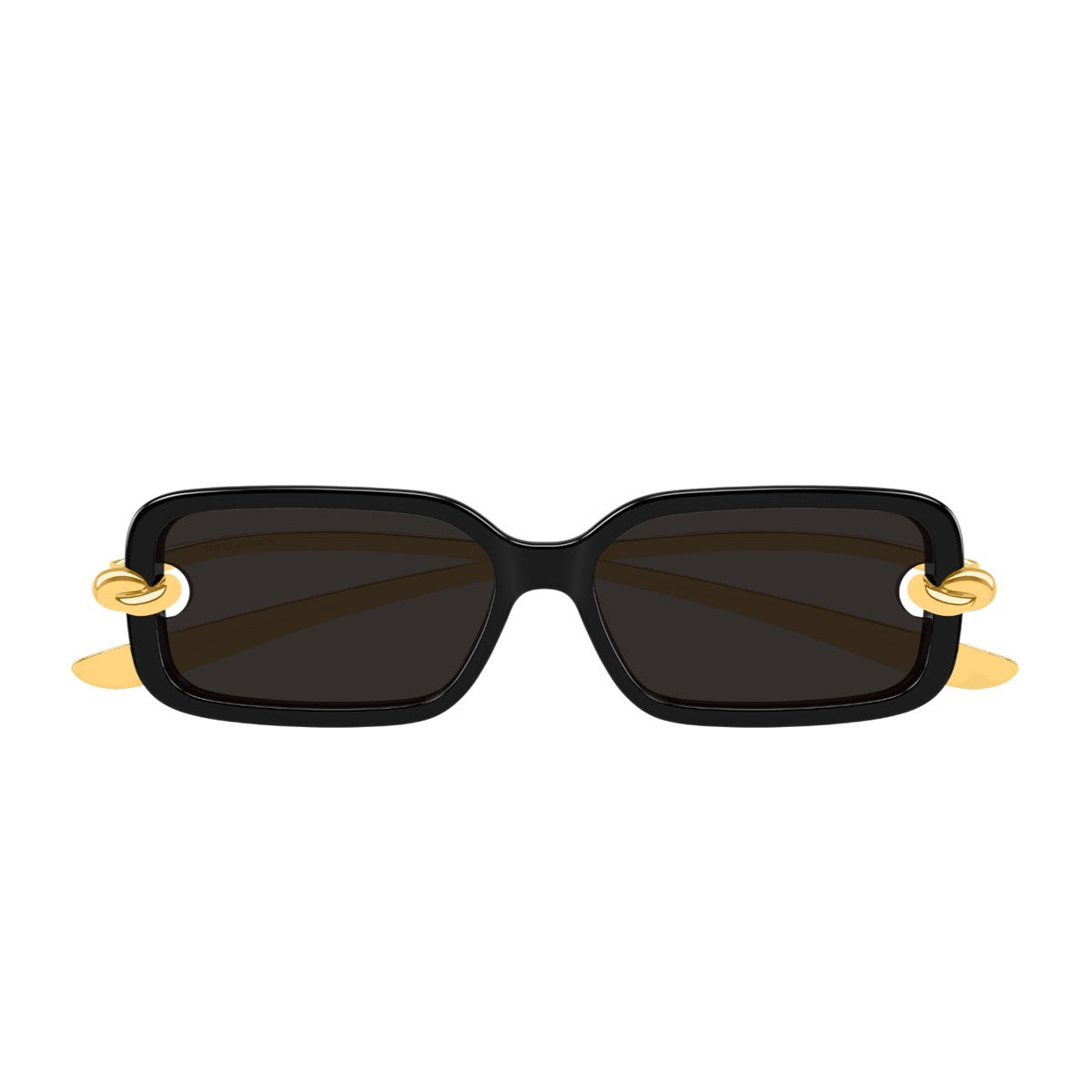 Bottega Veneta Bv1439s Linea Signature Icons Black / Gold Grey Bio-iniettato/metallo Sunglasses