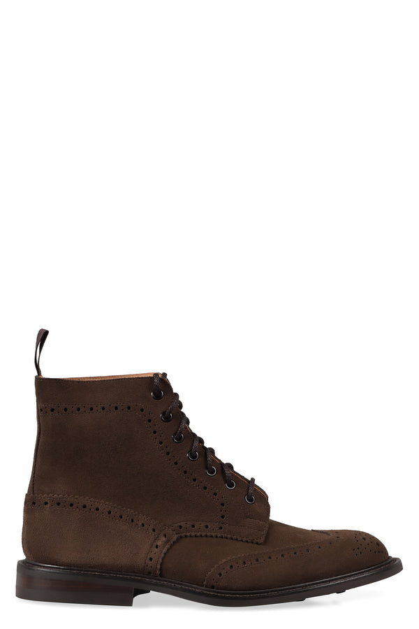 Stow Lace-Up Ankle Boots Brown Rubber