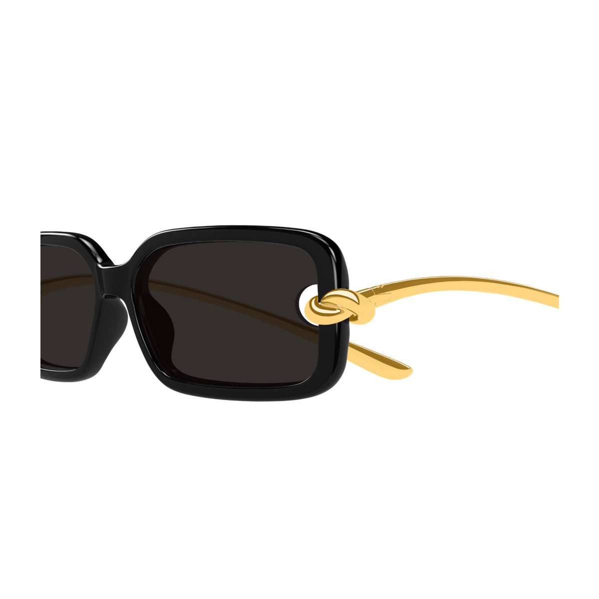 Bottega Veneta Bv1439s Linea Signature Icons Black / Gold Grey Bio-iniettato/metallo Sunglasses