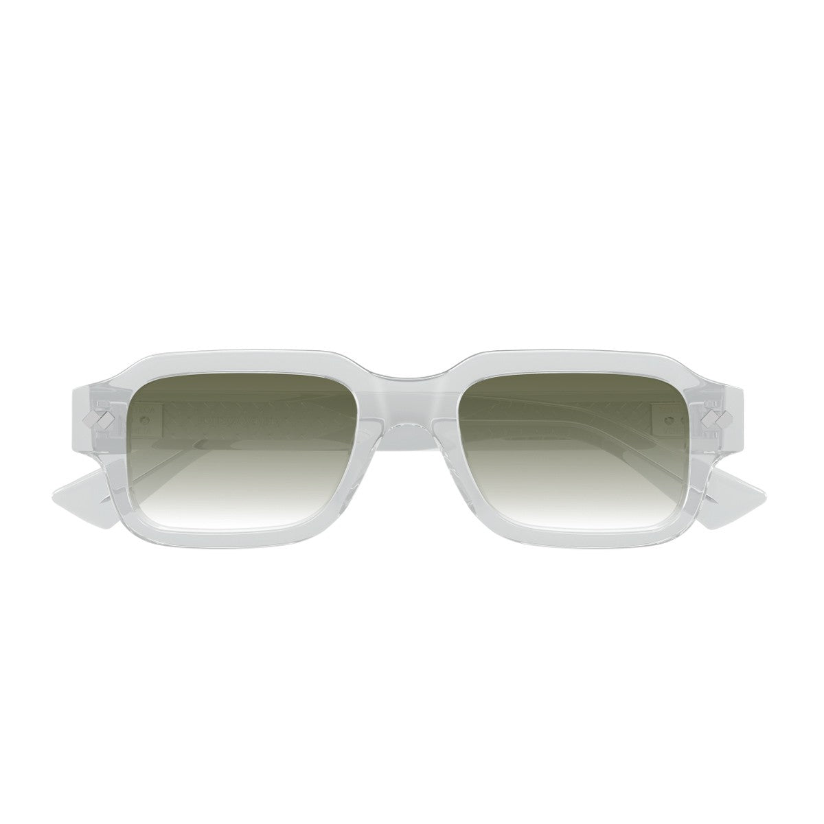 Bottega Veneta Bv1442s Linea Intrecciato Transparent Grey Acetato Riciclato Sunglasses