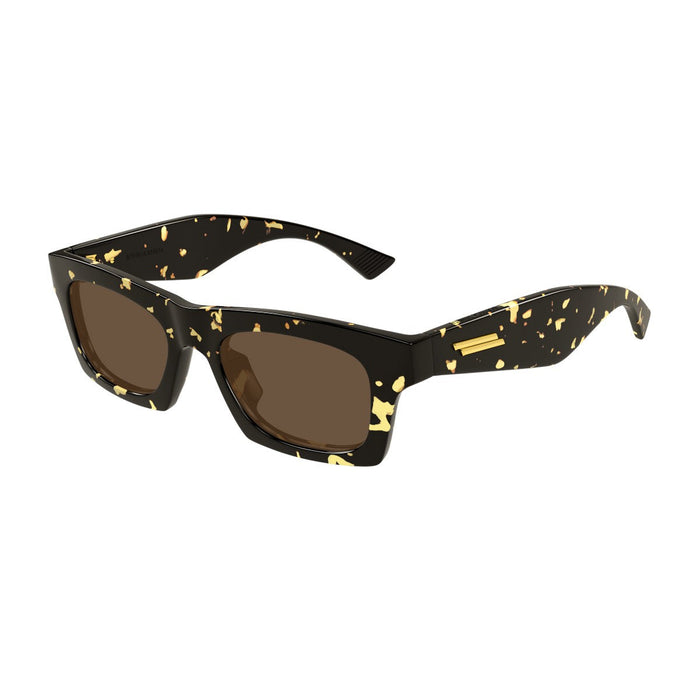Bottega Veneta Bv1457s Linea Ribbon Havana Acetato Riciclato Sunglasses