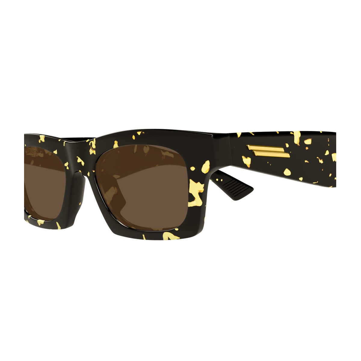 Bottega Veneta Bv1457s Linea Ribbon Havana Acetato Riciclato Sunglasses