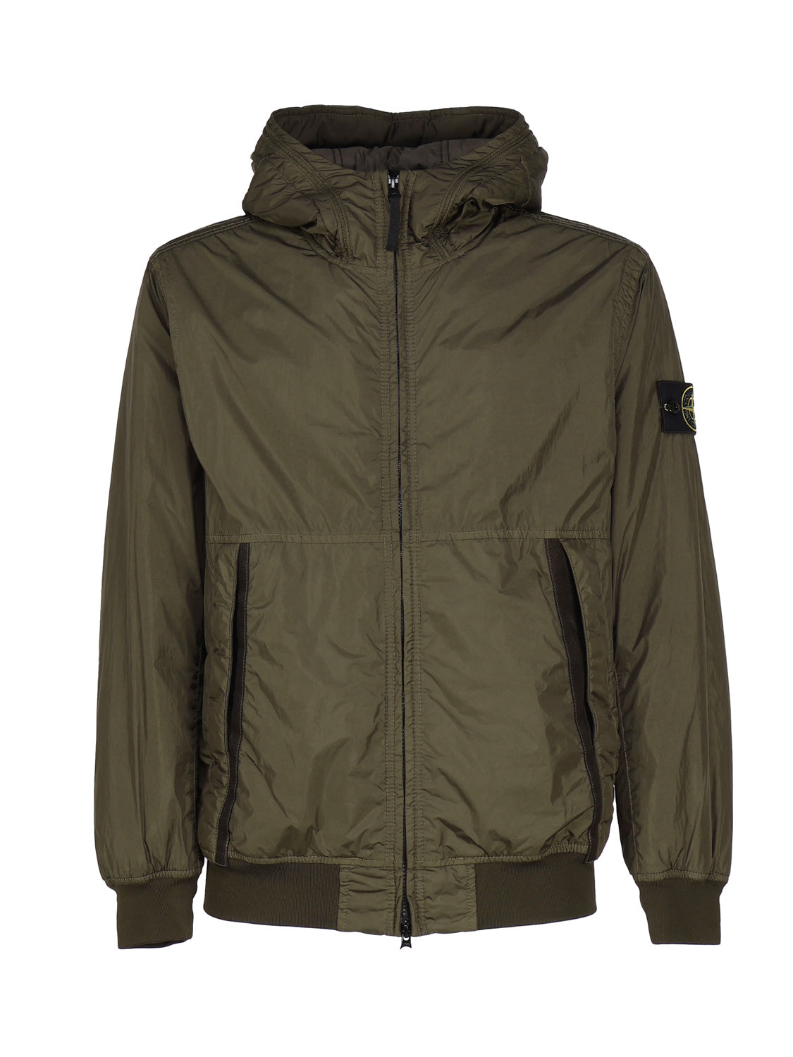 Stone Island Coats Verde Oliva Polyamide