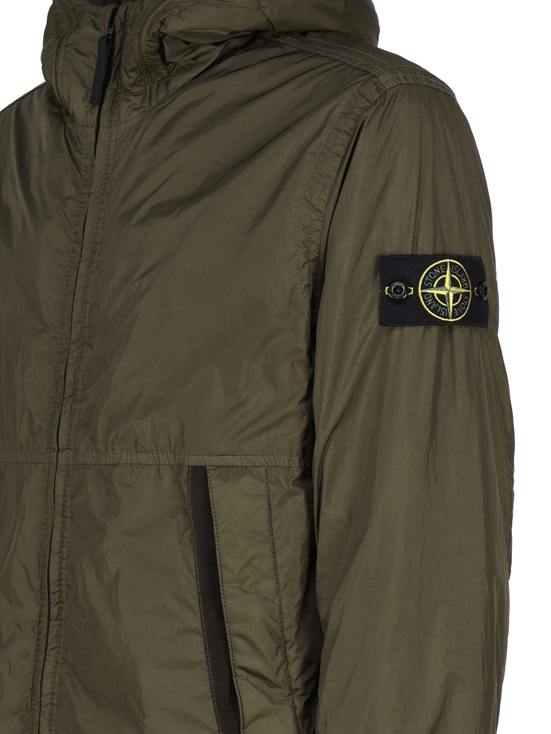 Stone Island Coats Verde Oliva Polyamide