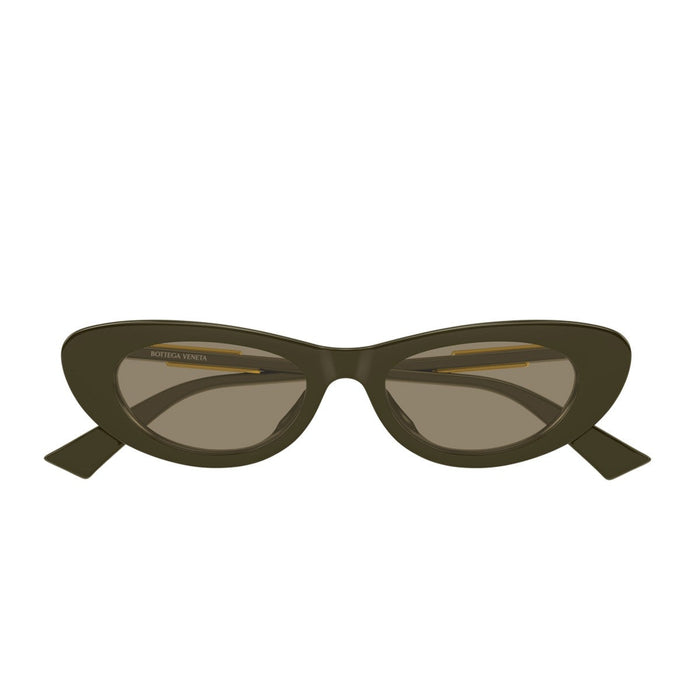 Bottega Veneta Bv1447s Linea Ribbon Olive Green Acetato Riciclato Sunglasses