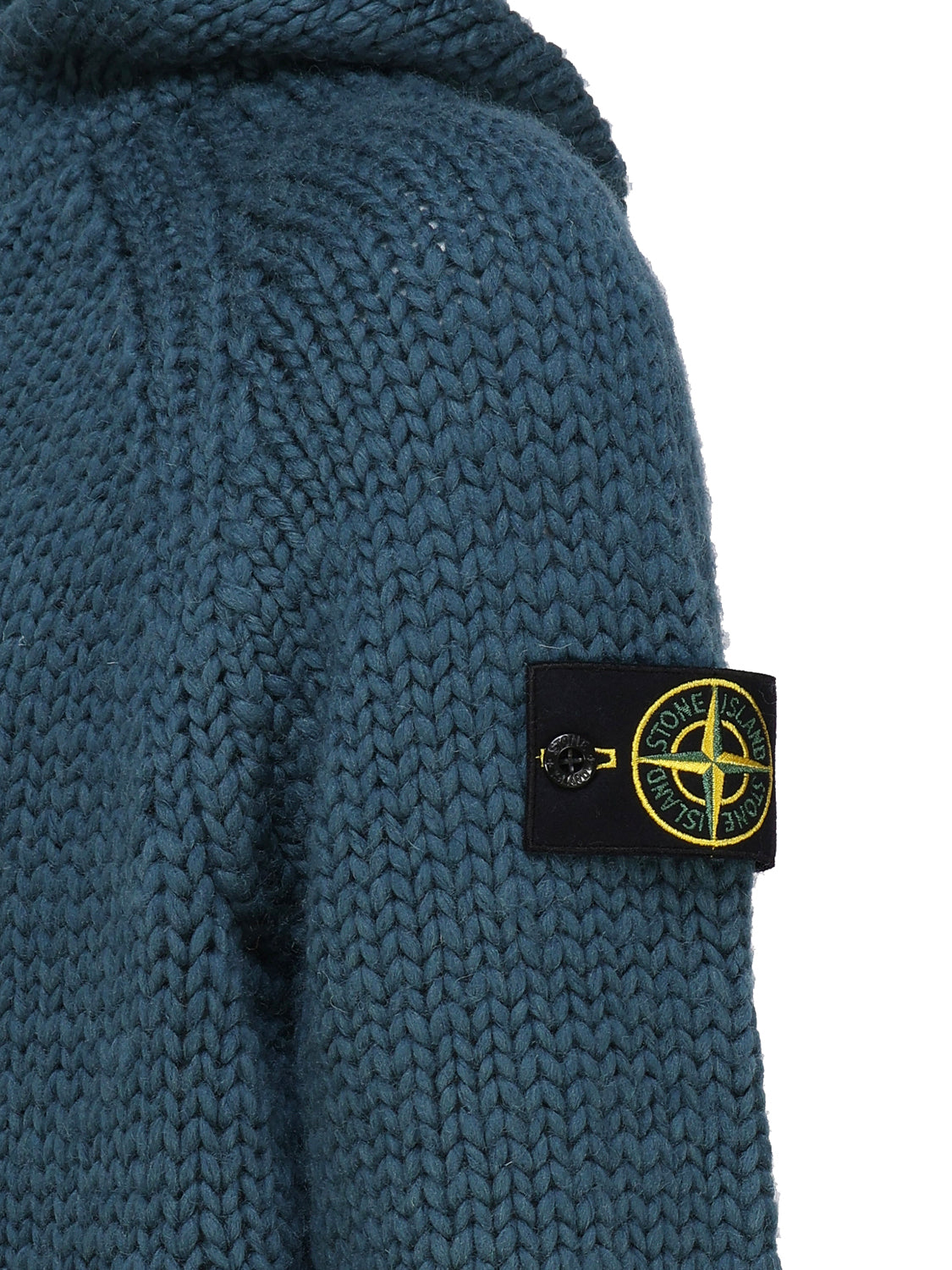 Stone Island Sweaters Petrol Wool