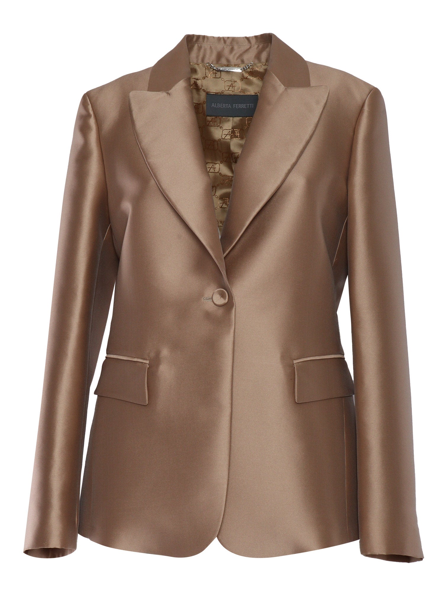 Jacket Beige Polyester Silk