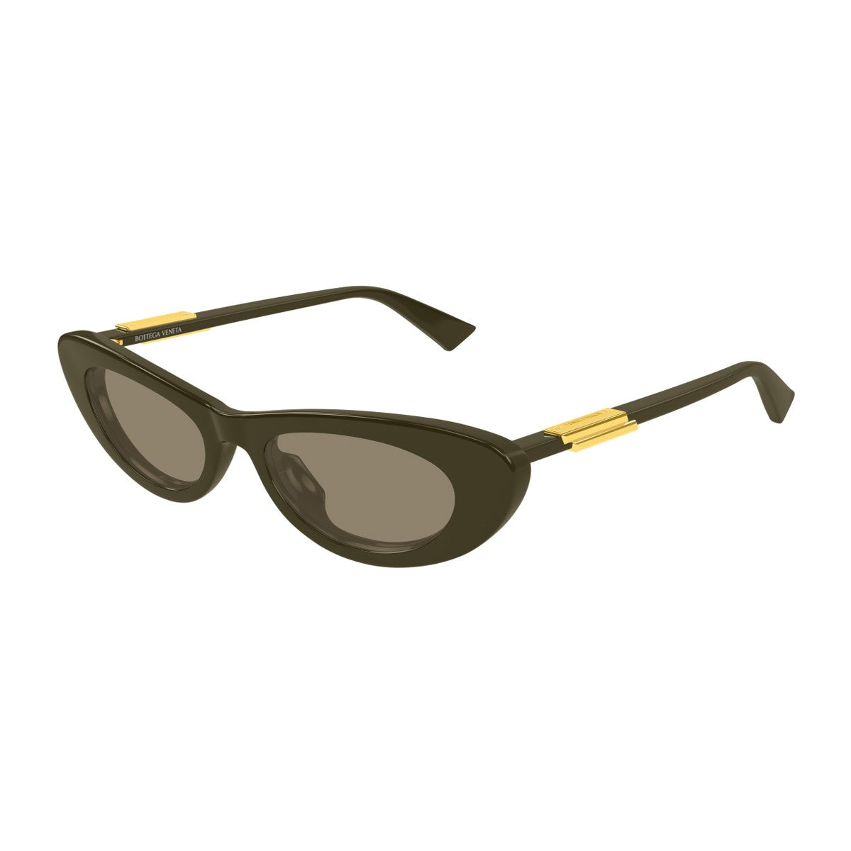 Bottega Veneta Bv1447s Linea Ribbon Olive Green Acetato Riciclato Sunglasses