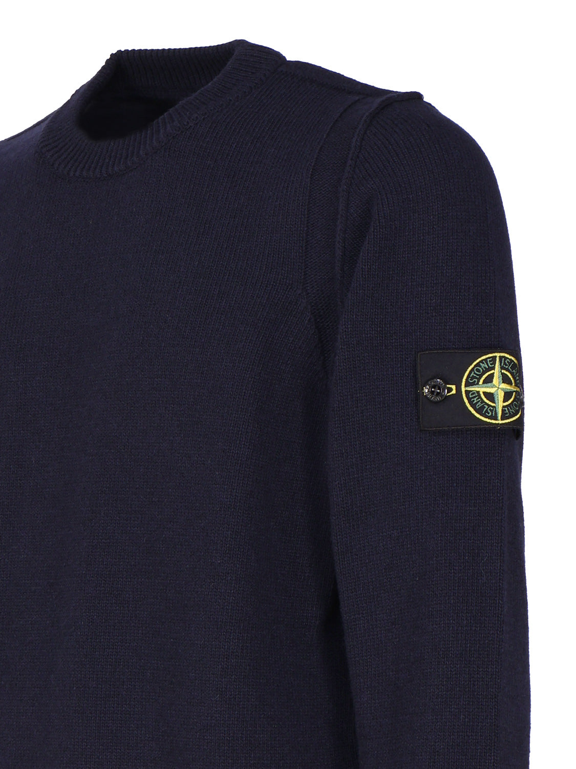 Stone Island Sweaters Blue Wool Polyamide
