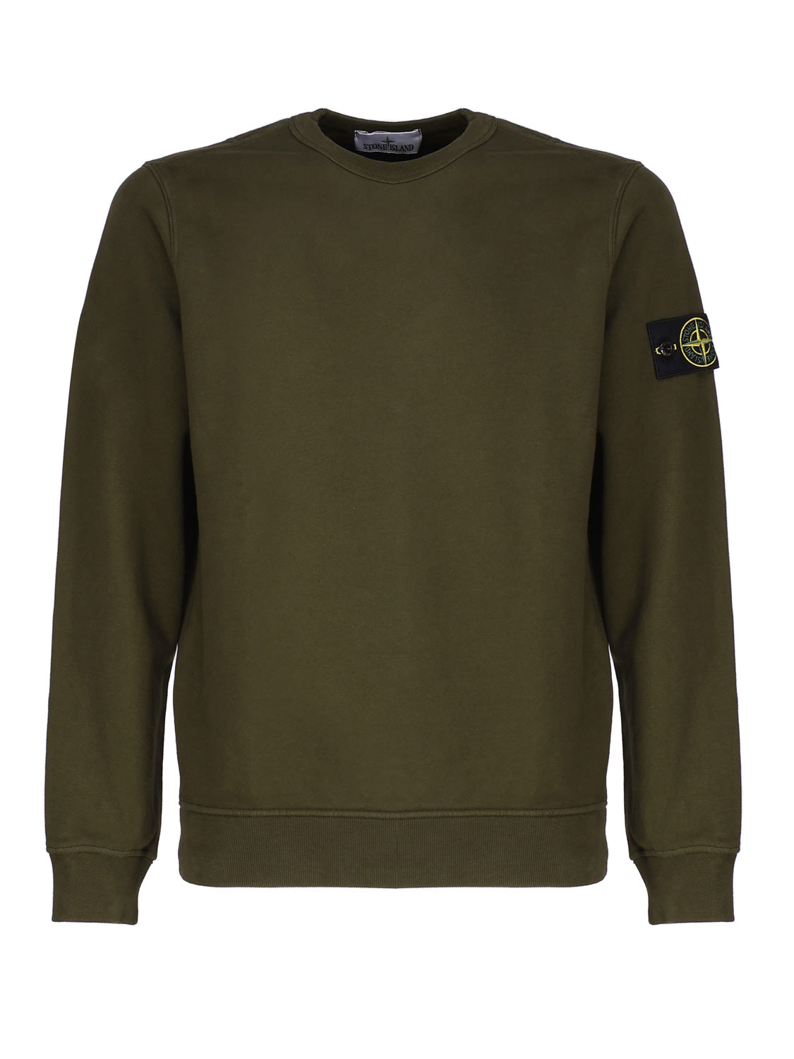 Stone Island Sweaters Verde Oliva Co/co