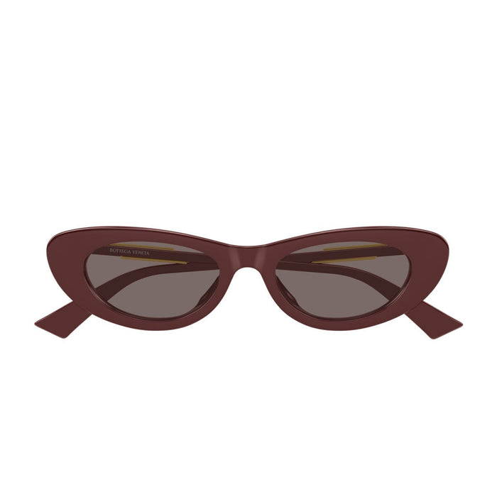 Bottega Veneta Bv1447s Linea Ribbon Burgundy Acetato Riciclato Sunglasses