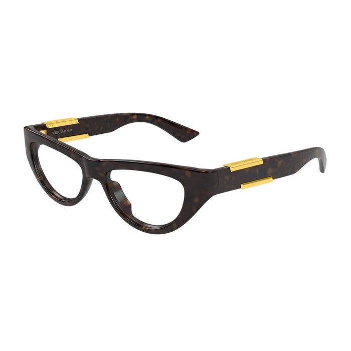 Bottega Veneta Bv1454o Linea Ribbon Havana Bio-inettato Optical Frames