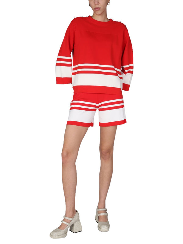 Sailor Mood Shorts Red Viscose