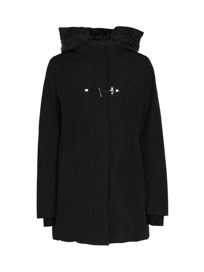 Fay Coats Black Polyamide Cotton