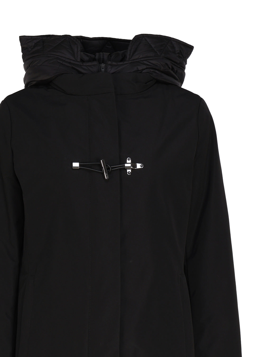 Fay Coats Black Polyamide Cotton