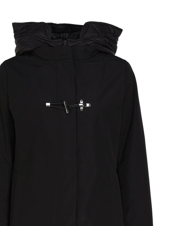 Fay Coats Black Polyamide Cotton