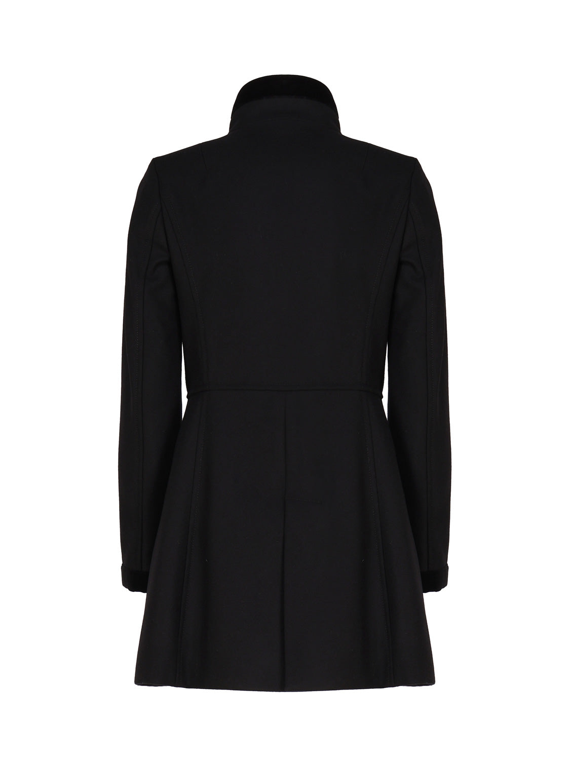 Fay Coats Black Virgin Wool Polyamide