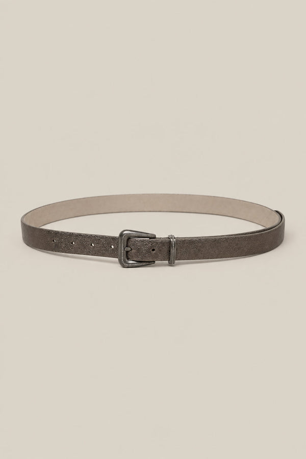 Brunello Cucinelli Womens Bronze Leather Belt Accessories & Slg