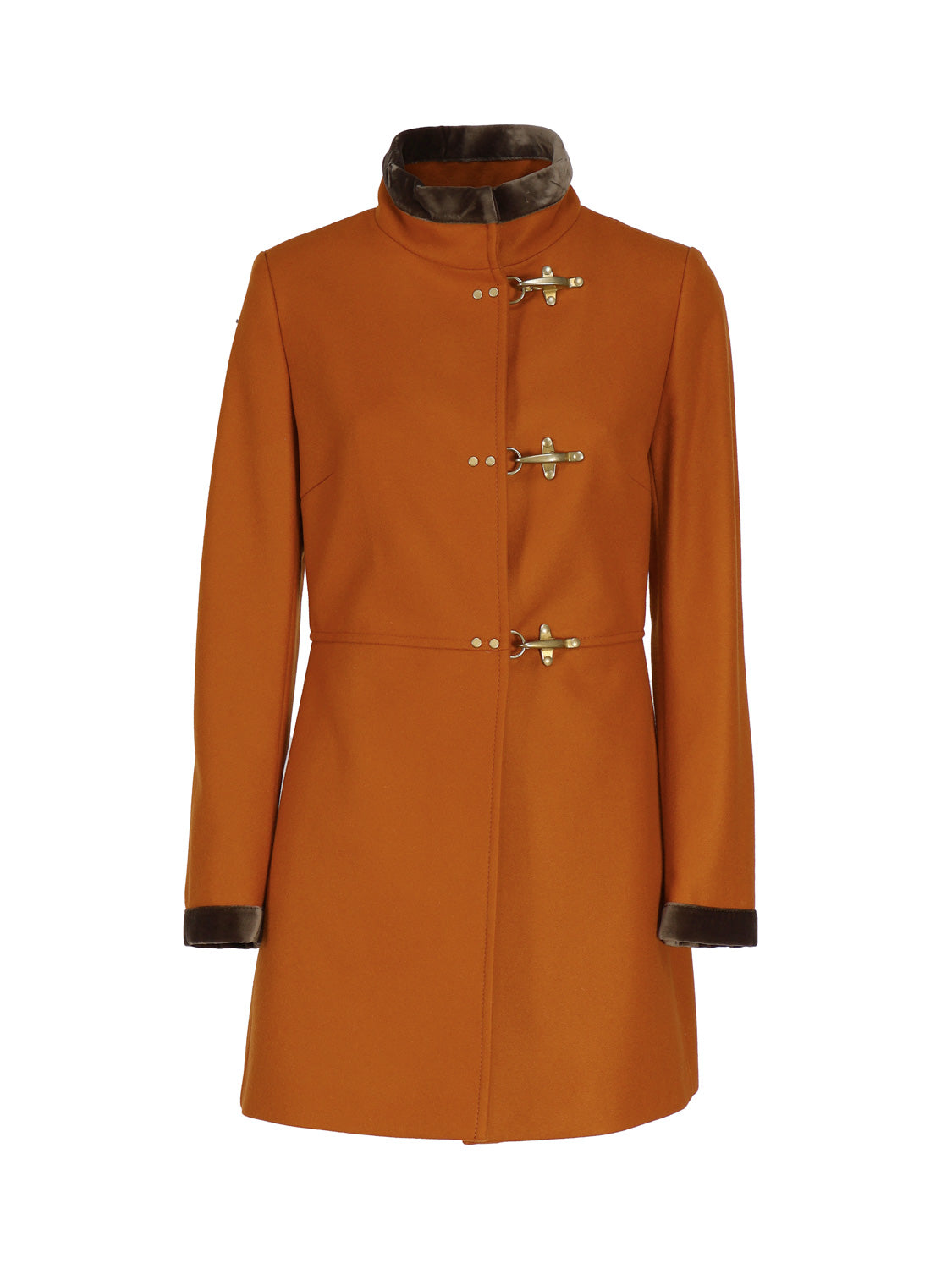 Fay Coats Orange Virgin Wool Polyamide