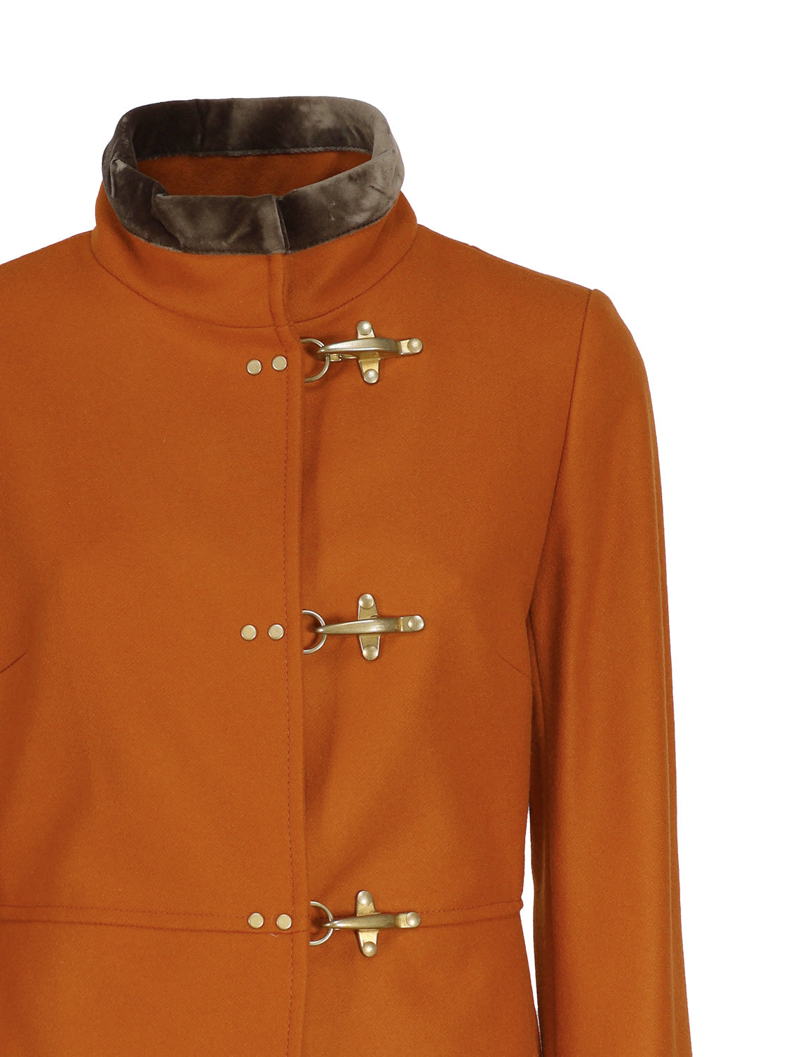 Fay Coats Orange Virgin Wool Polyamide