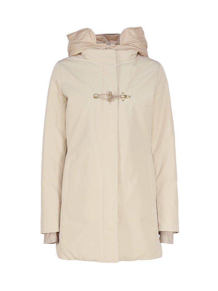 Fay Coats White Polyamide Cotton