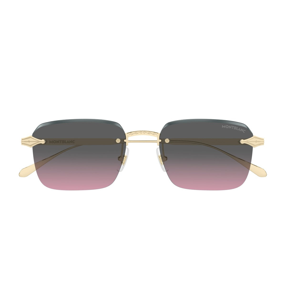 Montblanc Mb0456s Linea Nib Gold Metallo Sunglasses