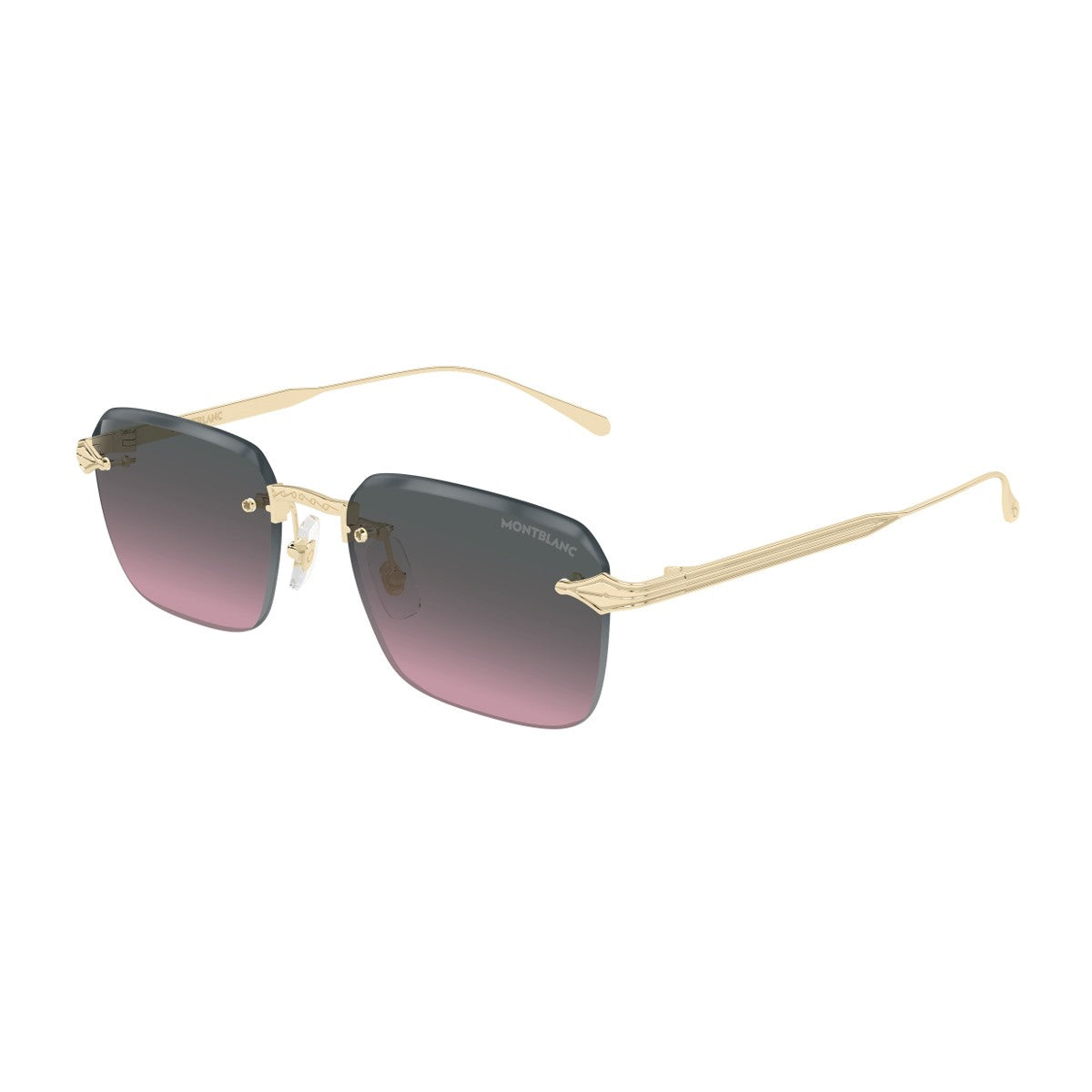 Montblanc Mb0456s Linea Nib Gold Metallo Sunglasses