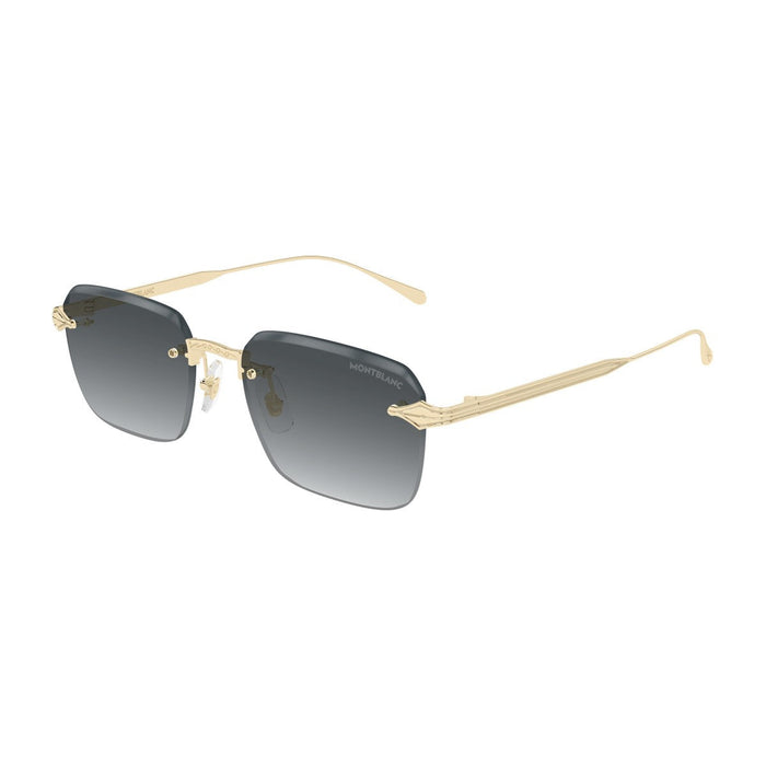 Montblanc Mb0456s Linea Nib Gold / Grey Metallo Sunglasses