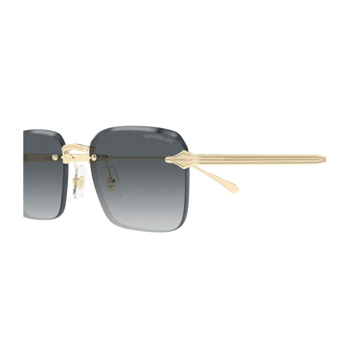 Montblanc Mb0456s Linea Nib Gold / Grey Metallo Sunglasses