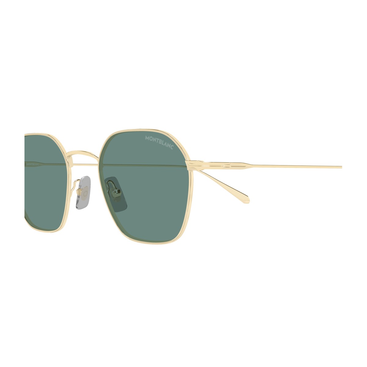 Montblanc Mb0472s Linea Nib Gold / Green Metallo Sunglasses