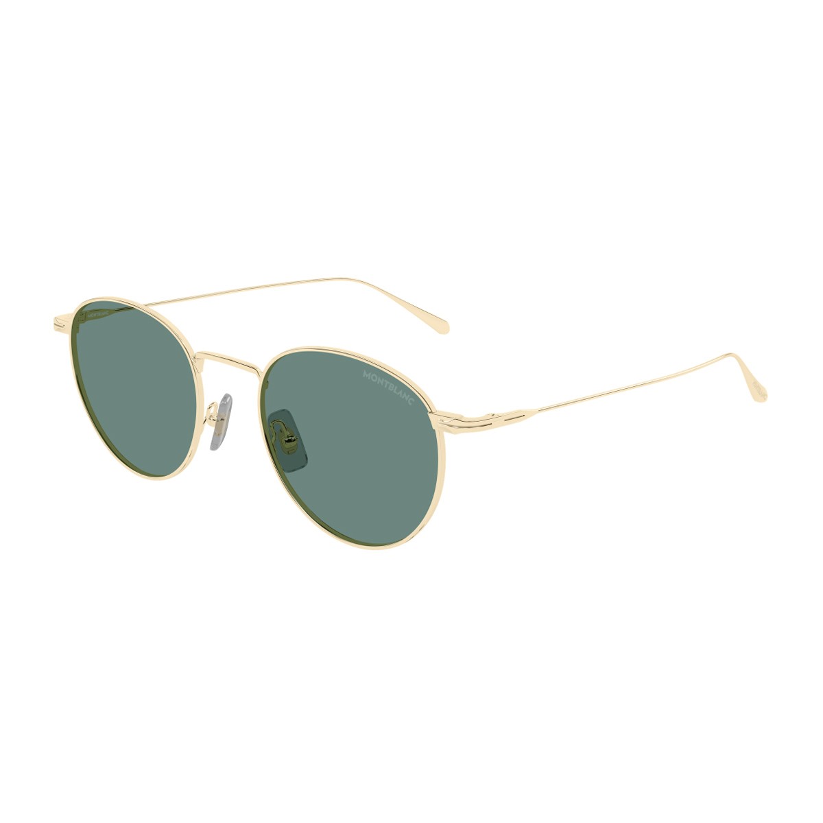 Montblanc Mb0473s Linea Nib Gold / Green Metallo Sunglasses