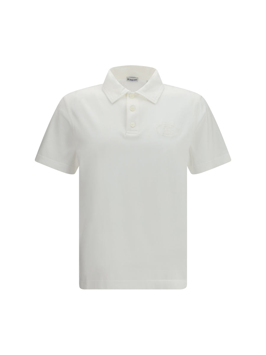 Burberry 100% Cotton polo shirt in white