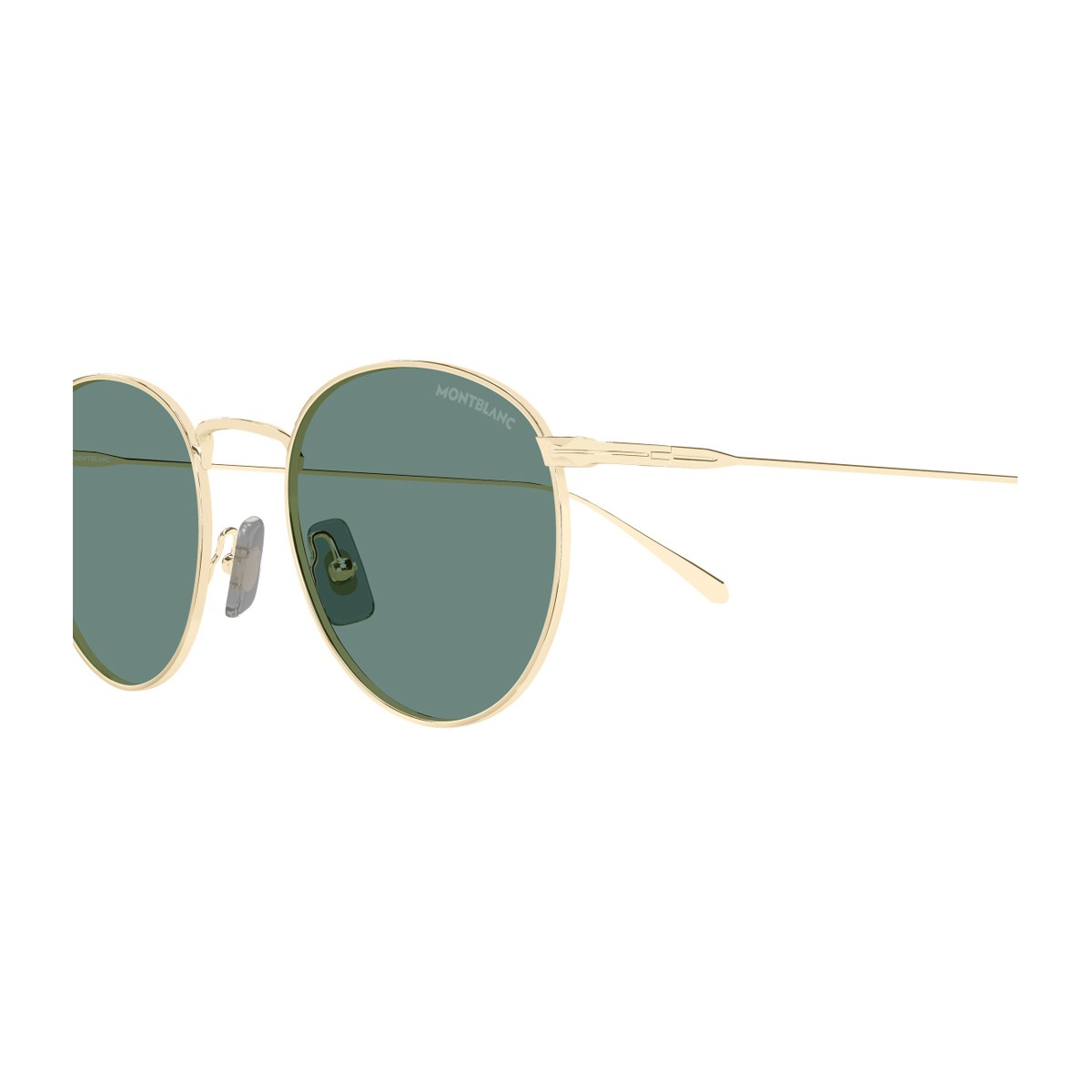Montblanc Mb0473s Linea Nib Gold / Green Metallo Sunglasses